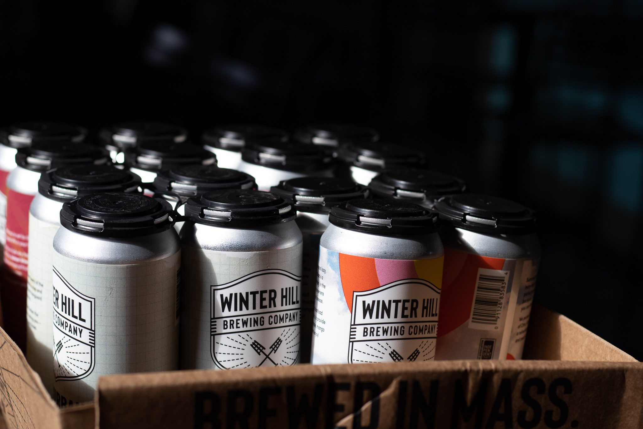Canned Winter Hill beer