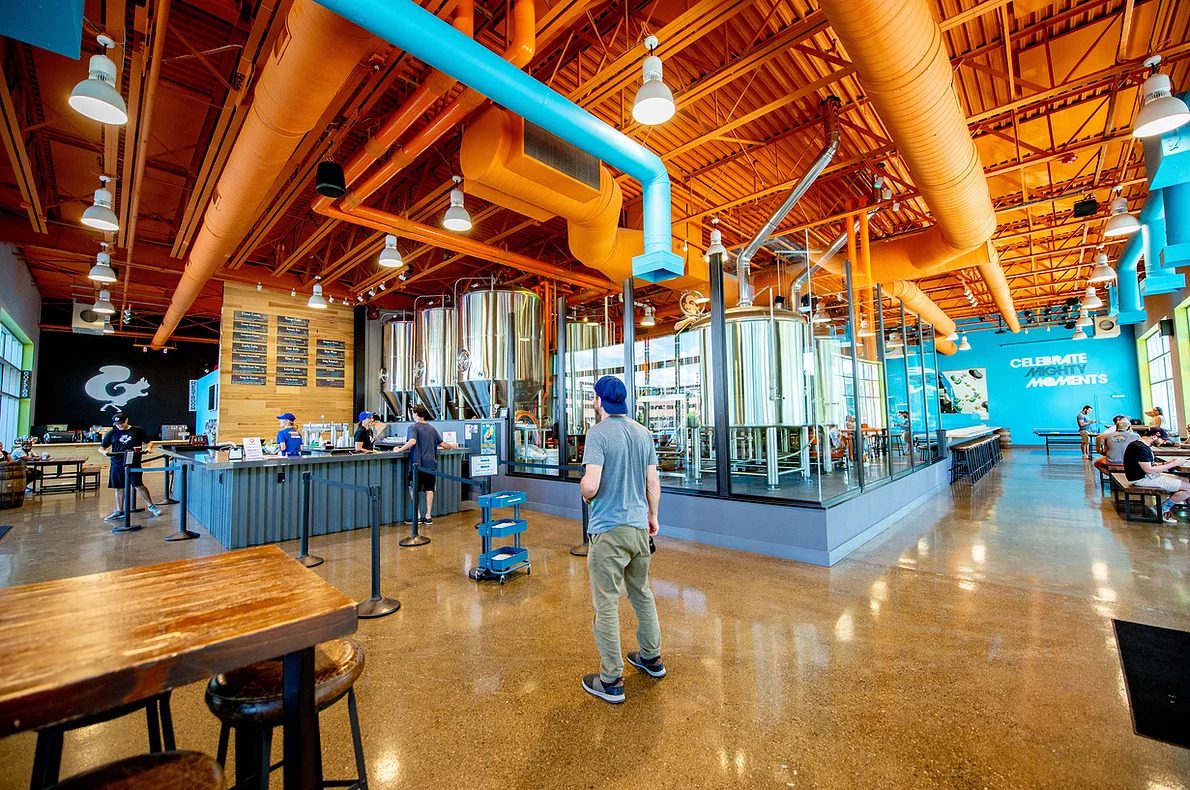 Mighty Squirrel's massive taproom in Waltham, MA