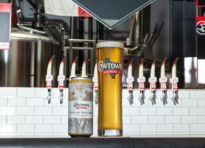 Cowtown Brewery Bar with glasses of beer