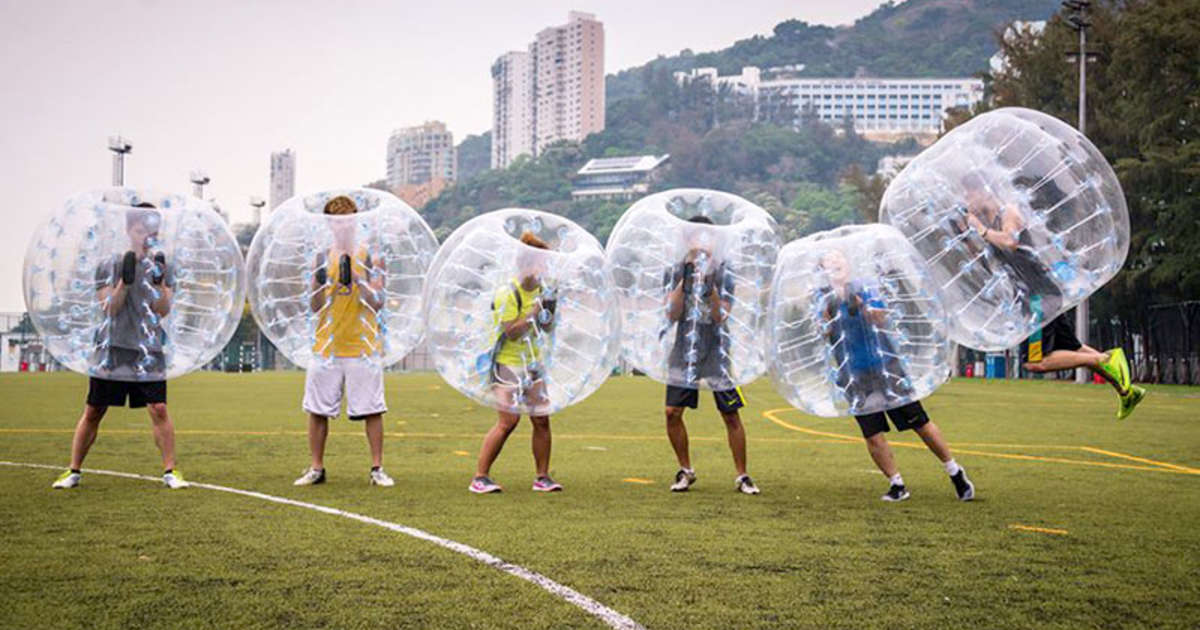 team building montreal bubble ball