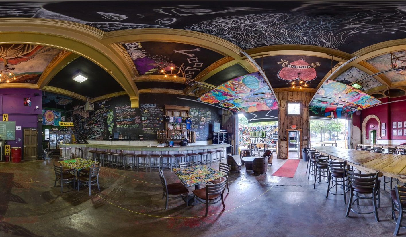 Voodoo Brewing in Homestead, PA's colorful tap room.