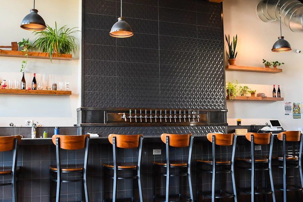 Bar seating in Old Thunder's taproom in Blawnox, PA